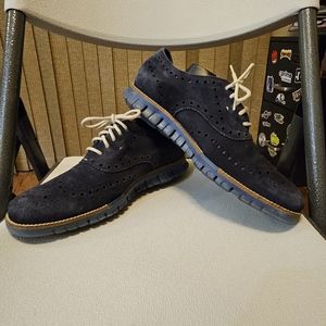 Mens Cole Haan ZeroGrand Two-tone Navy Blue Shoes for Sale Sz 9.0